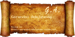 Gerendai Adelgunda névjegykártya